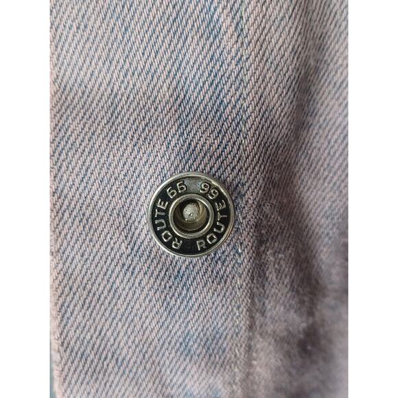 Route 66 Denim Jean Jacket Pink/Purple Size Medium Womens Button Up - Picture 3 of 9